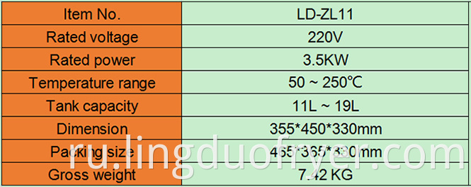 11l Single Electric Fryer Product Details